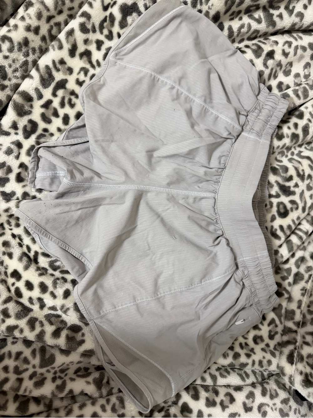 lululemon athletica Light Gray Athletic Running Shorts
